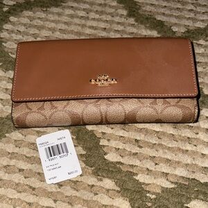 Coach Tan and Brown Women's Wallet